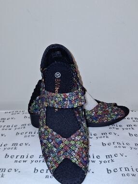 bernie mev. Black Multi-Sequin Mary Jane Sandals